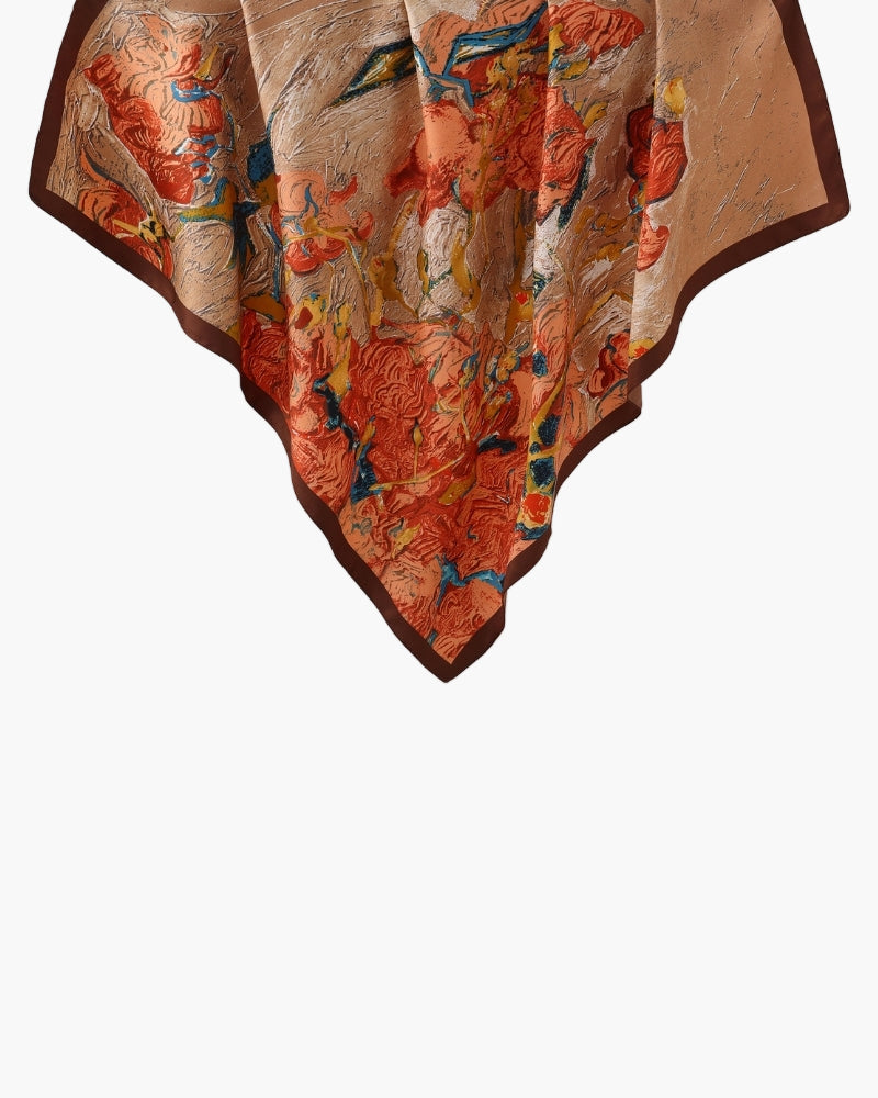 Old Money Impressionist Garden Scarf