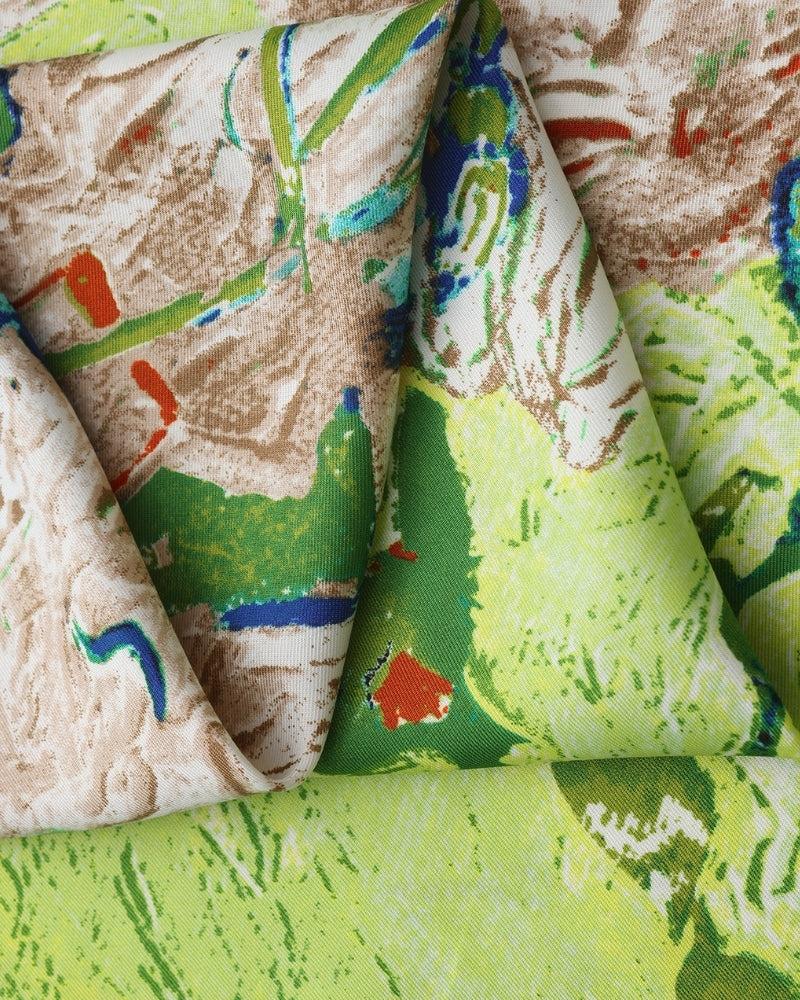 Old Money Impressionist Garden Scarf