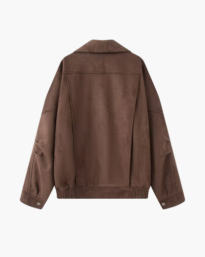 Vintage Suede Drape Jacket